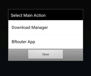 Screenshot nach dem ersten Start der BRouter App