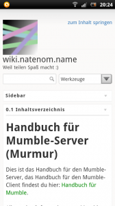 DokuWiki-Template auf Android