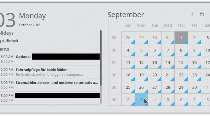 How to configure the clock/calendar widget of KDE/Plasma to display PIM eventsâ€¦