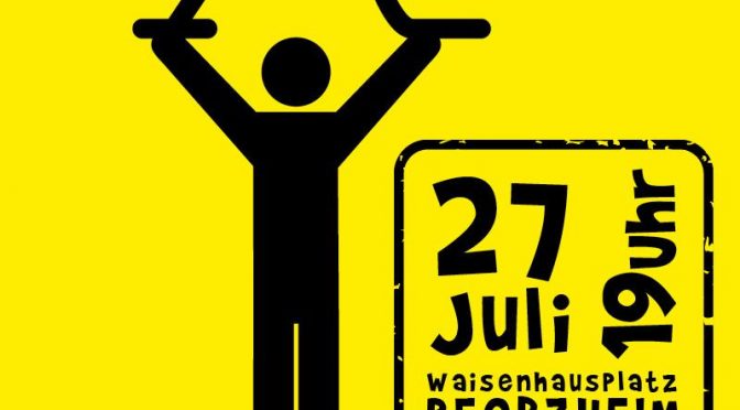 27. Juli 2018 um 19 Uhr am Waisenhausplatz â€“ Die nÃ¤chste Critical Mass in Pforzheim