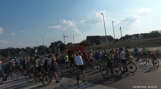 Bericht Ã¼ber die Fahrrad-Demo fÃ¼r den Bau eines Radwegs zwischen Perouse und Malmsheim am 3. August 2018