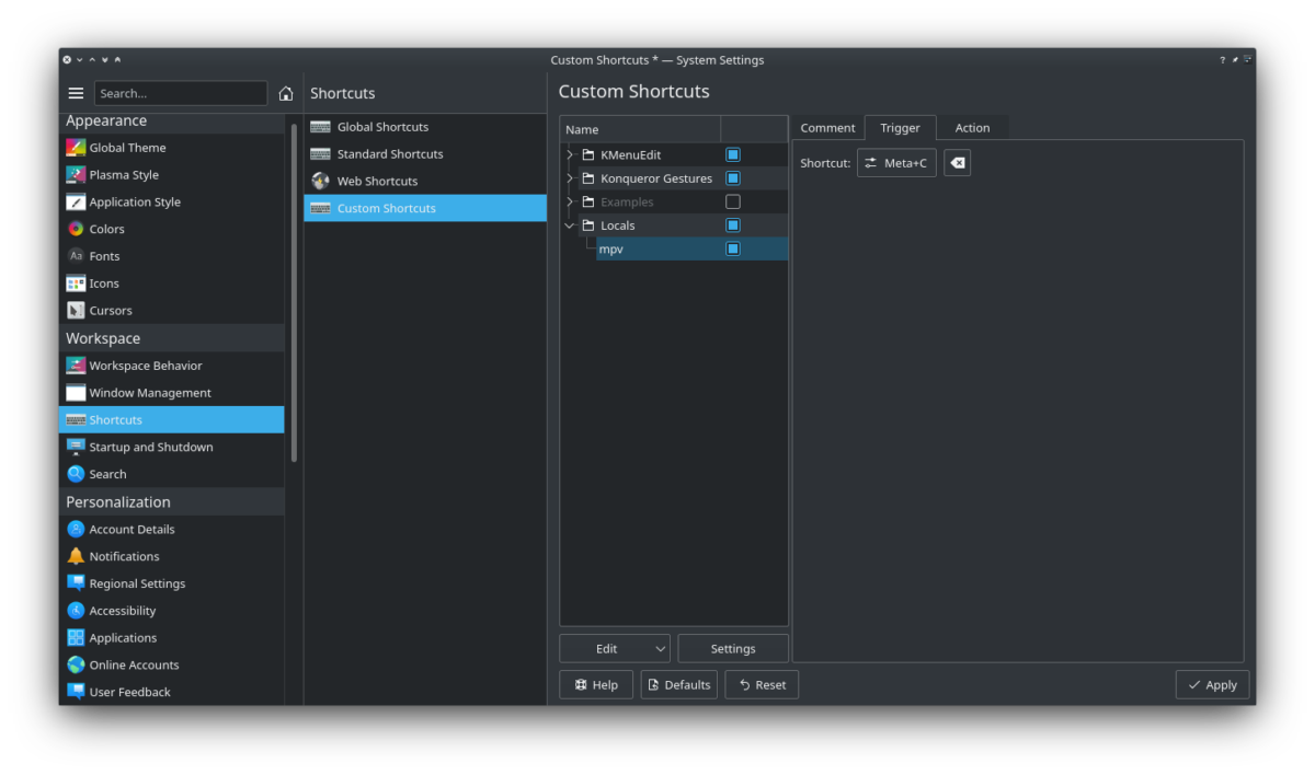 Fix für nicht funktionierende „Custom Shortcuts“ in KDE/Plasma